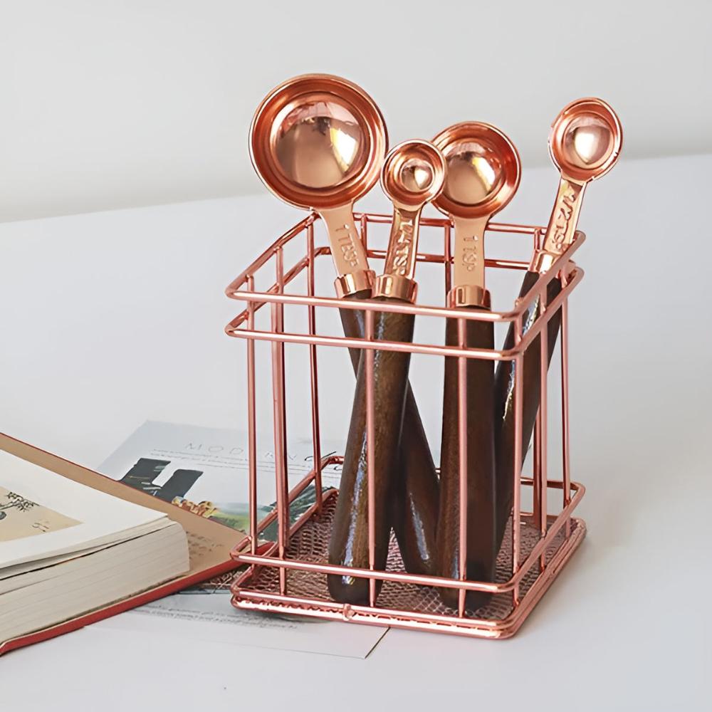 Sleek Measuring Cup Set | Stainless Steel and Copper Plated