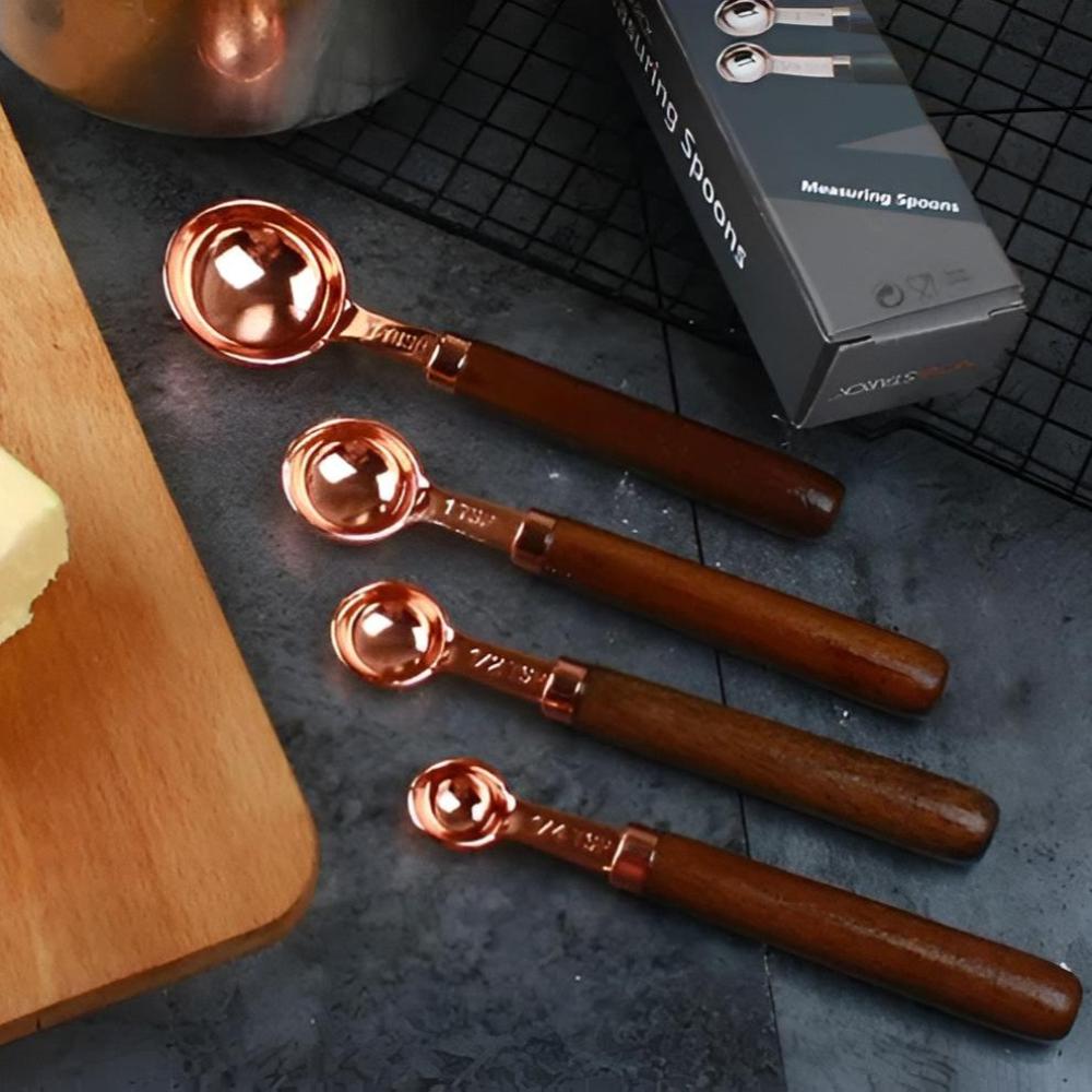 Sleek Measuring Cup Set | Stainless Steel and Copper Plated