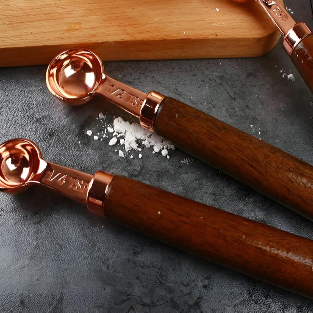 Sleek Measuring Cup Set | Stainless Steel and Copper Plated