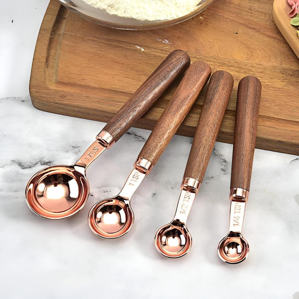 Sleek Measuring Cup Set | Stainless Steel and Copper Plated