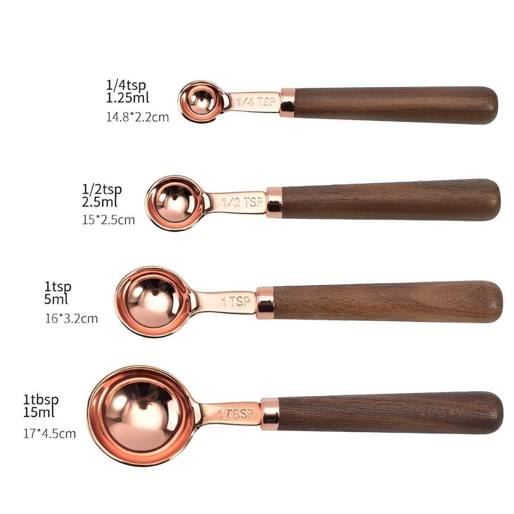 Sleek Measuring Cup Set | Stainless Steel and Copper Plated