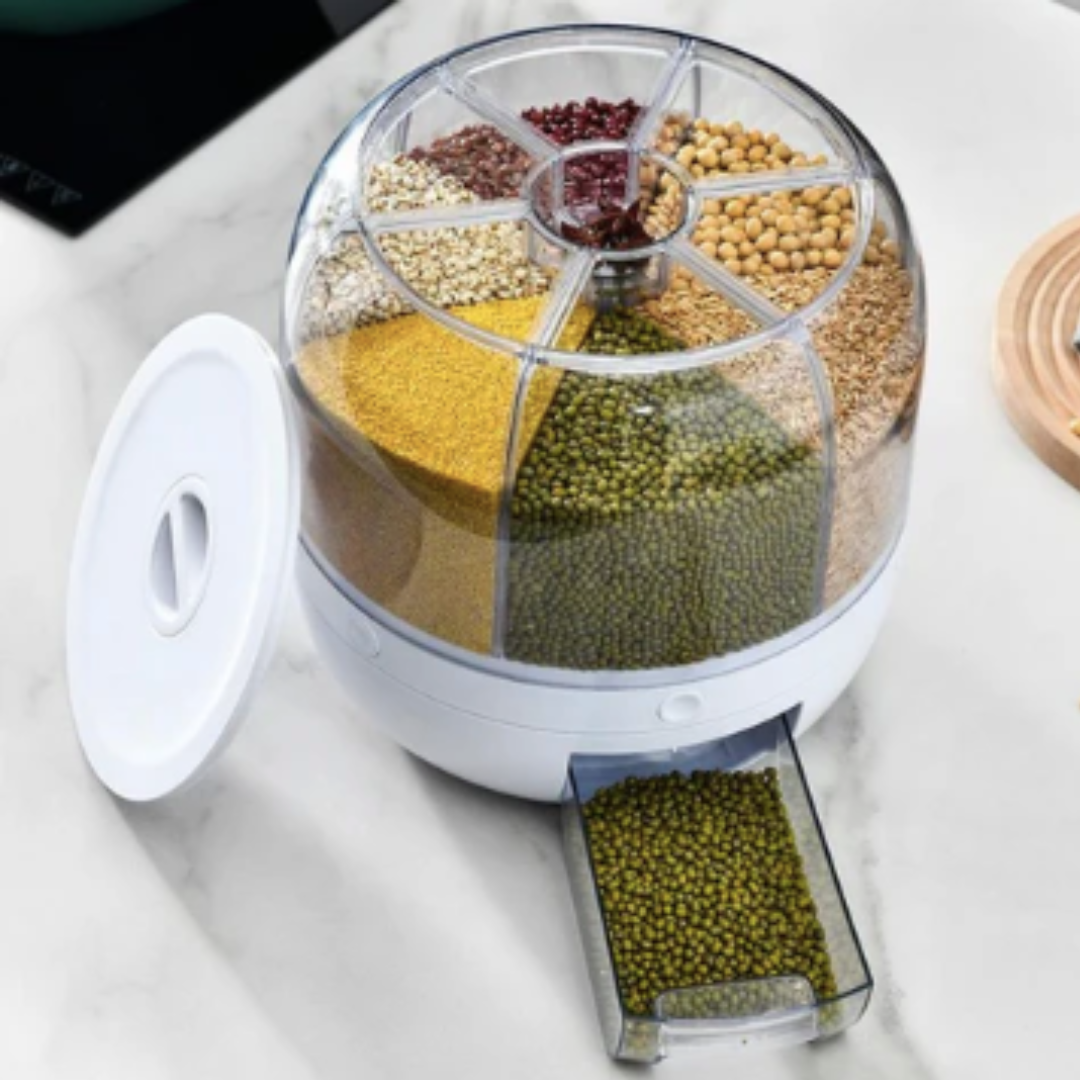 Rotating Grain Dispenser | Storage Solution