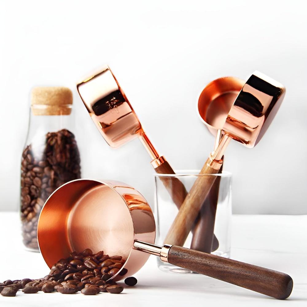 Sleek Measuring Cup Set | Stainless Steel and Copper Plated