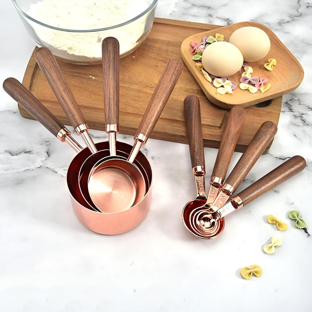 Sleek Measuring Cup Set | Stainless Steel and Copper Plated